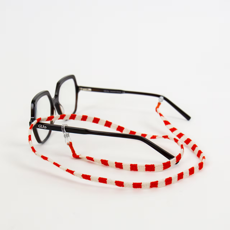 Afro Art Eye Lenyard White Red