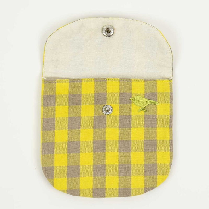 Afro Art Ruta Purse Yellow/Beige