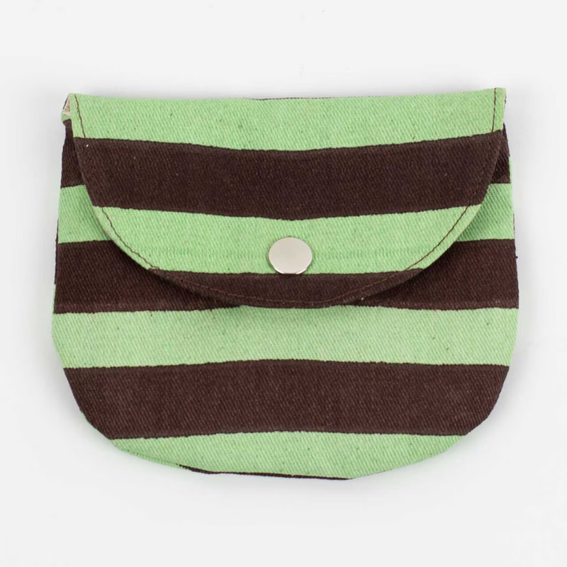 Afro Art Randa Portefeuille Bruin/Licht Groen