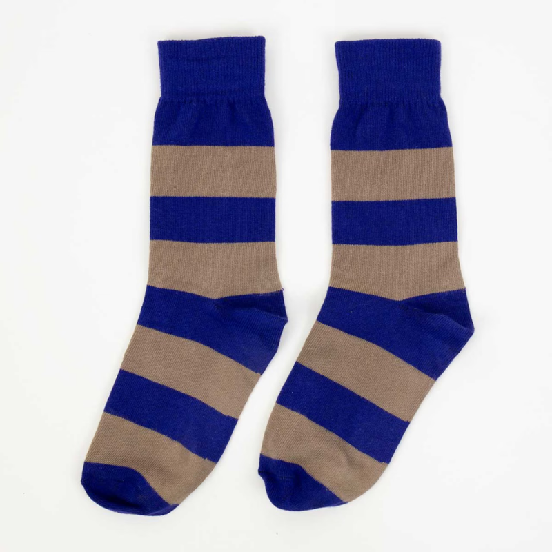 Afro Art Awoc Socks Blue Brown