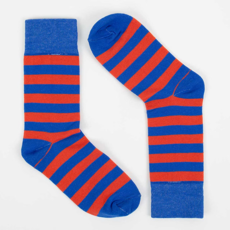 Afro Art Awoc Socks Red Blue