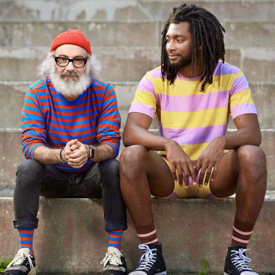 Afro Art Awoc Socks Red Blue