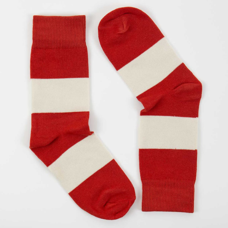 Afro Art Awoc Socks Red White