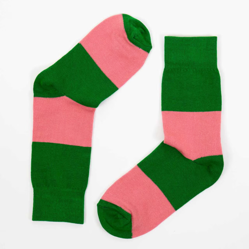 Afro Art Awoc Socks Green Pink