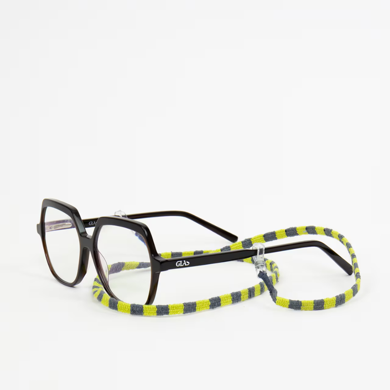 Afro Art Eye Lenyard Lime Grey