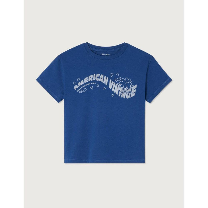 American Vintage Kids Fizvalley s/s Bleu Roi Vintage