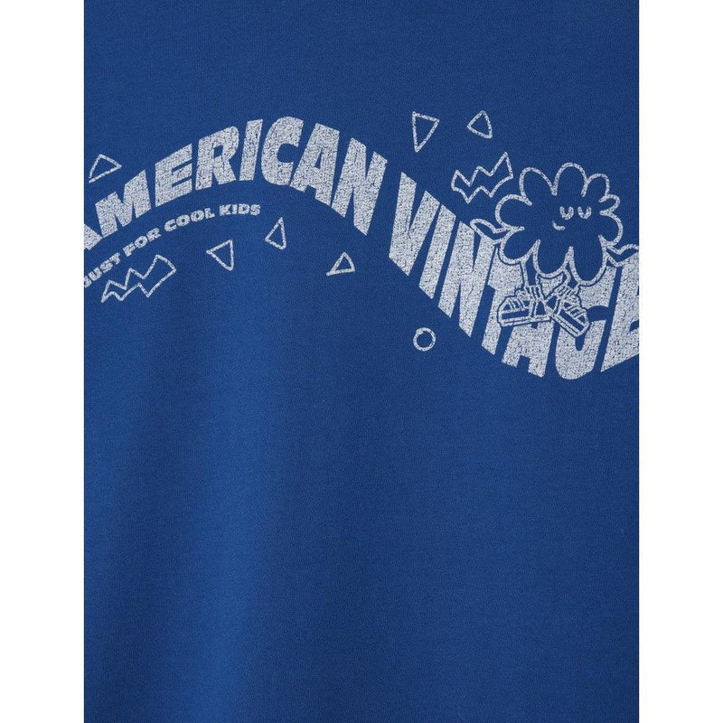 American Vintage Kids Fizvalley s/s Bleu Roi Vintage