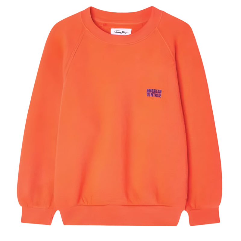 American Vintage Kids Izubird Sweatshirt Feu Fluo
