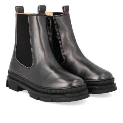 Angulus chunky chelsea boot With Zipper Shine/Black Elastic