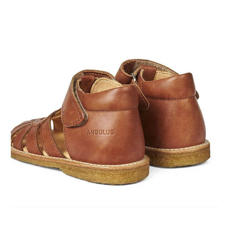 Angulus Starter Sandal Velcro Closure Cognac