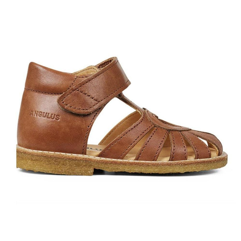 Angulus Starter Sandal Velcro Closure Cognac