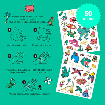 OMY Temporary Tattoos Dinos