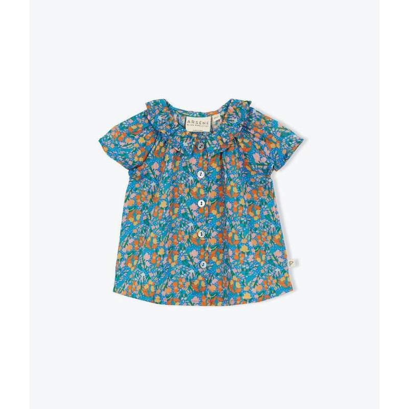 Arsène et les pipelettes Baby Blouse Florentine Flowers Blue - Studio Play