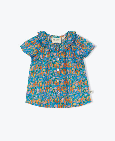 Arsène et les pipelettes Baby Blouse Florentine Flowers Blue