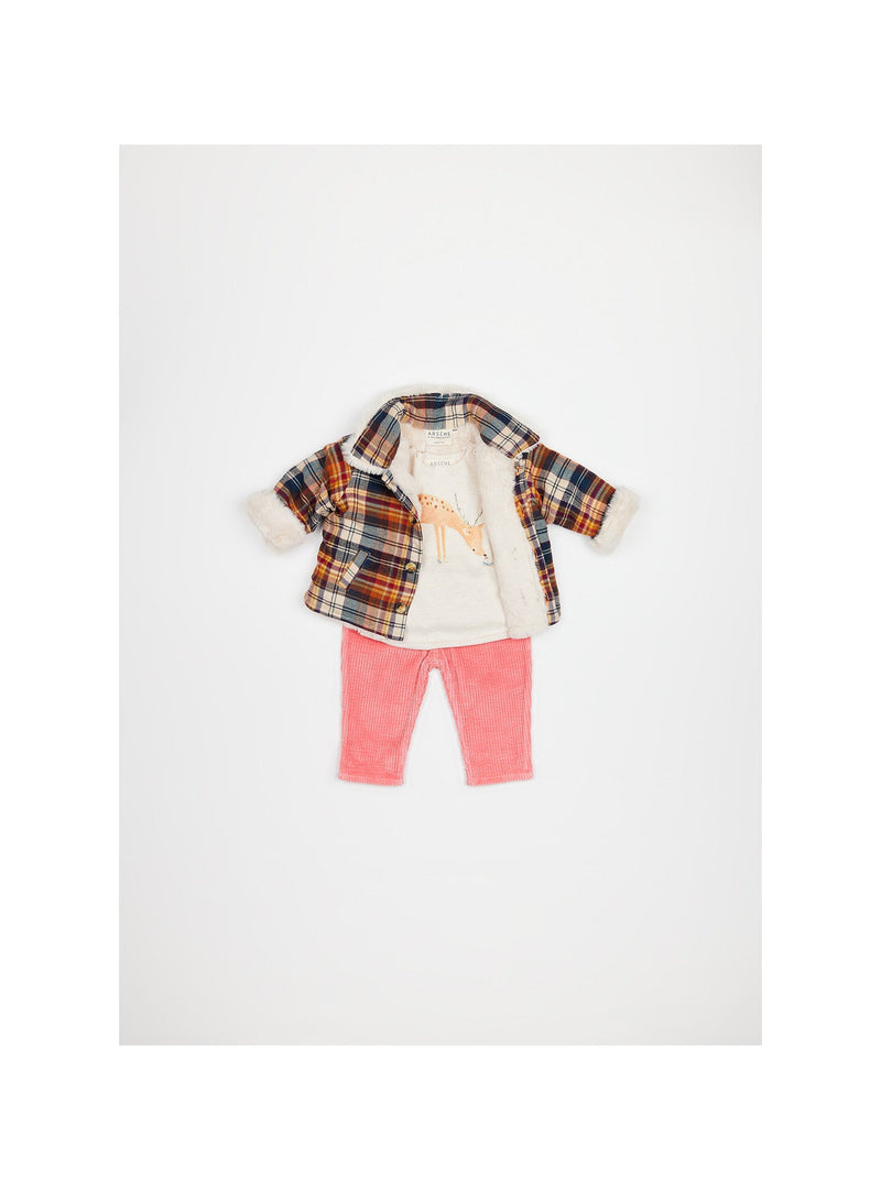 Arsène et les pipelettes Baby Gawen Velour Pant Bubble Gum - Studio Play