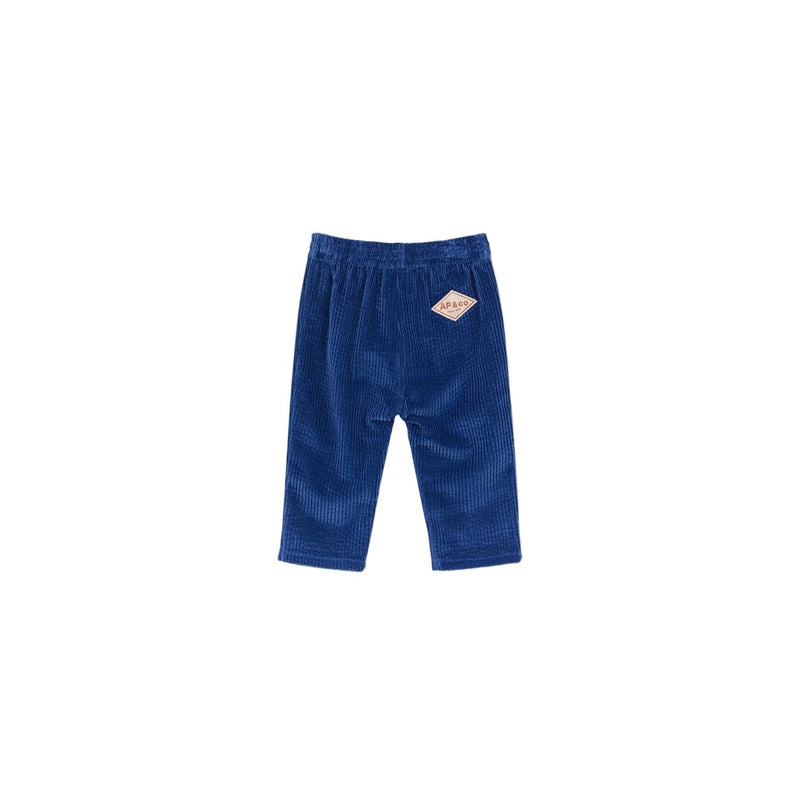 Arsène et les pipelettes Baby Gawen Velour Pant Navy