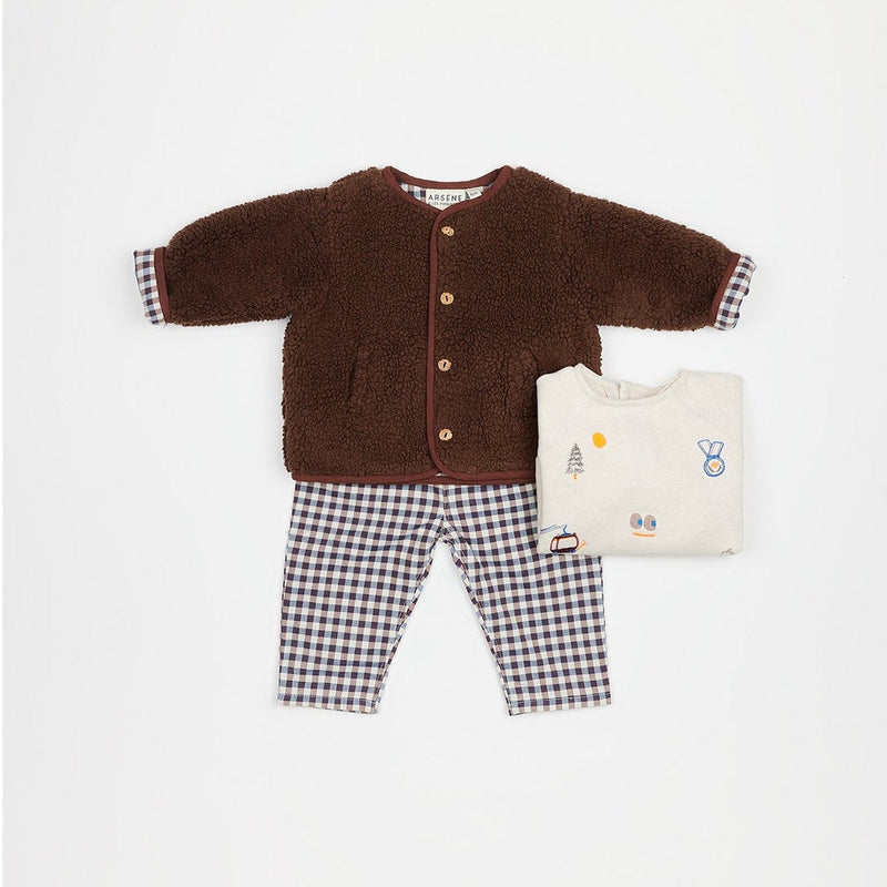 Arsène et les pipelettes Baby Gisberte Jacket Sherpa Vichy