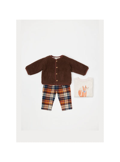 Arsène et les pipelettes Baby Gisberte Jacket Sherpa Vichy - Studio Play