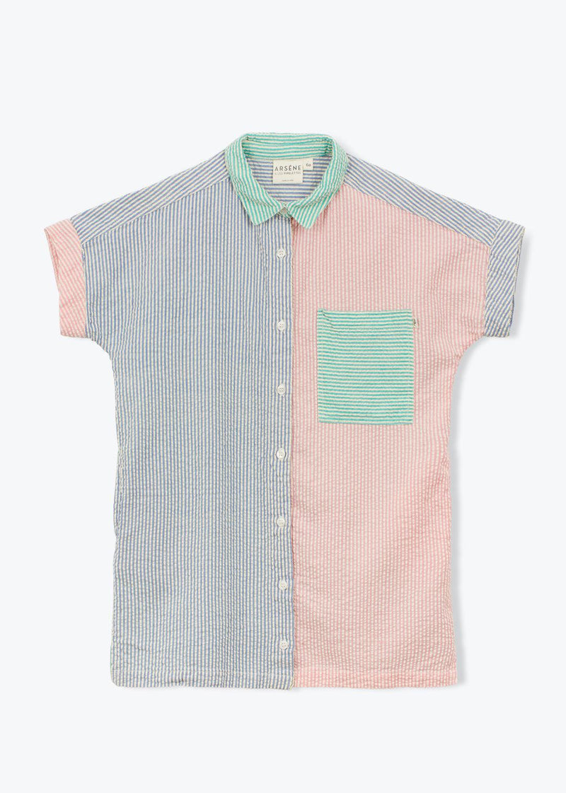 Arsène et les pipelettes Dress Fiseline Blue Pink Green