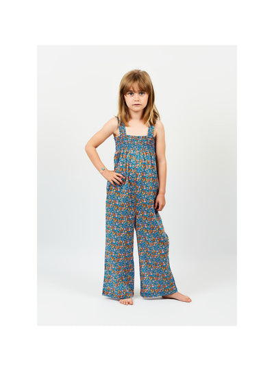 Arsène et les pipelettes Jumpsuit Florenza Flowers Blue