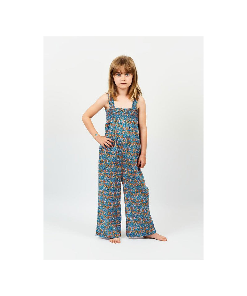 Arsène et les pipelettes Jumpsuit Florenza Flowers Blue