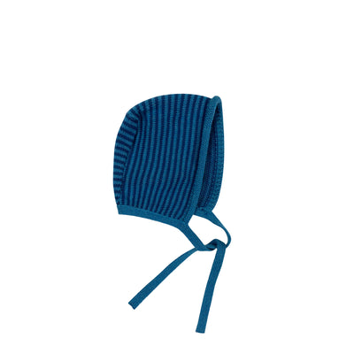 Bayiri Baby Bonnet Snail/Stripes Deep Blue/Whale Blue