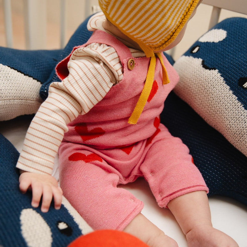 Bayiri Baby Bonnet Snail/Stripes Frog Gold/Milk