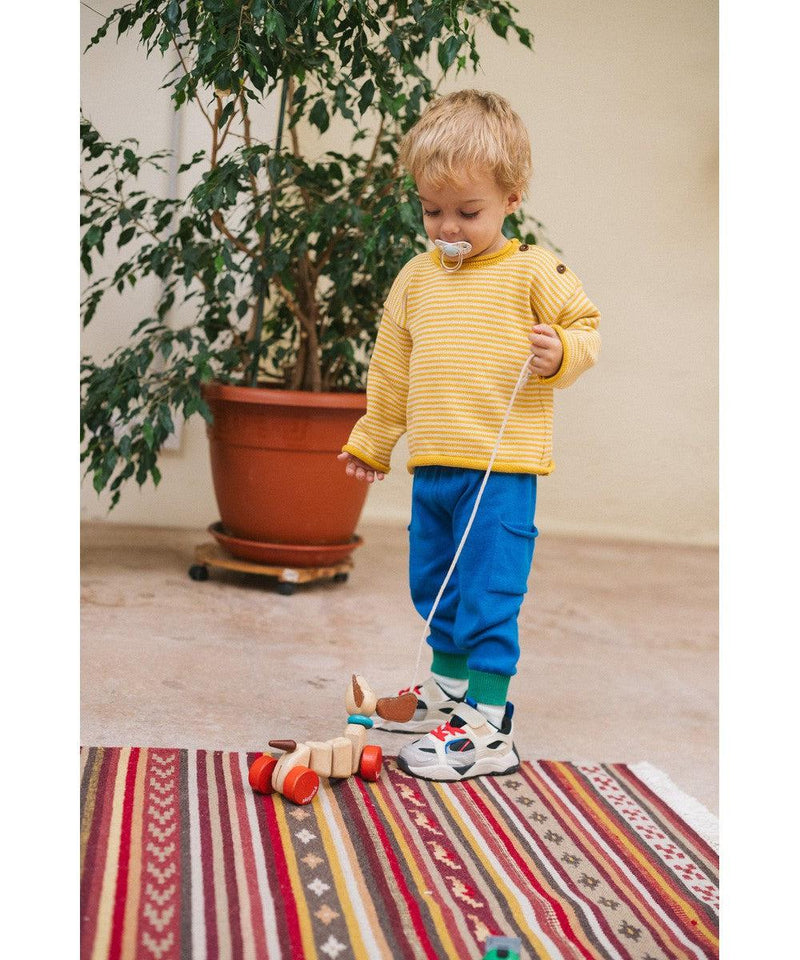Bayiri Snail Stripes Sweater Frog Gold & Sand