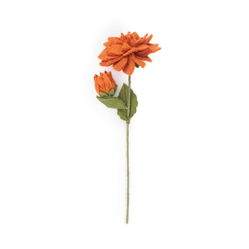 Sjaal Met Verhaal Bloem Dahlia XL Cognac
