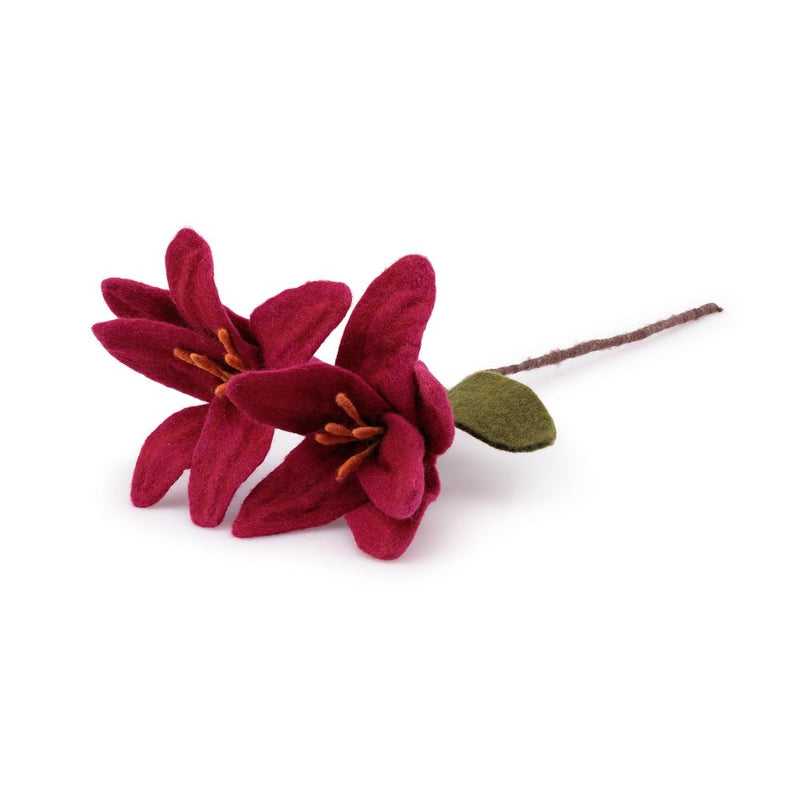 Sjaal Met Verhaal Bloem Lelie Burgundy