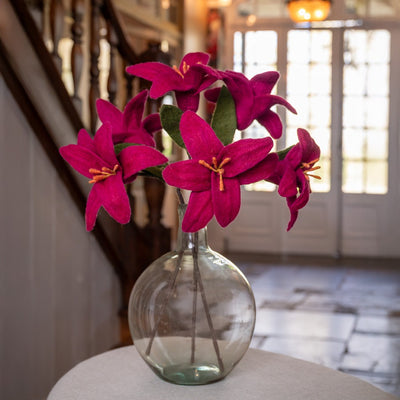 Sjaal Met Verhaal Bloem Lelie Burgundy