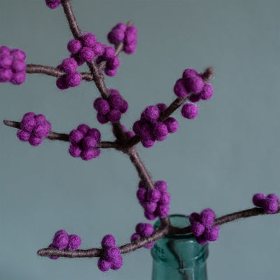 Sjaal Met Verhaal Bloem Tak Bes Callicarpa Paars