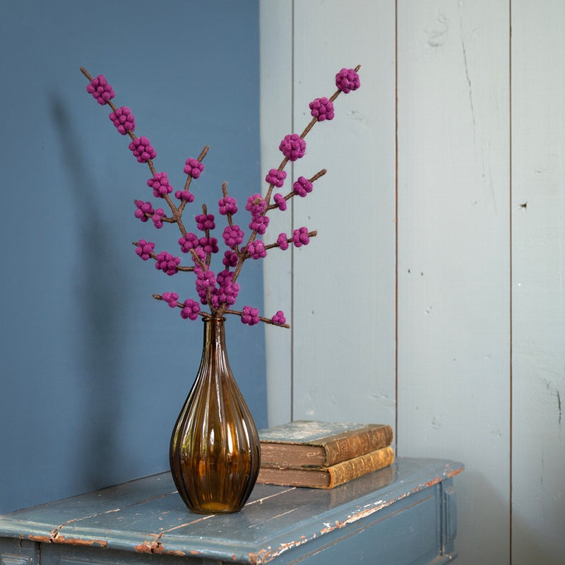 Sjaal Met Verhaal Bloem Tak Bes Callicarpa Paars