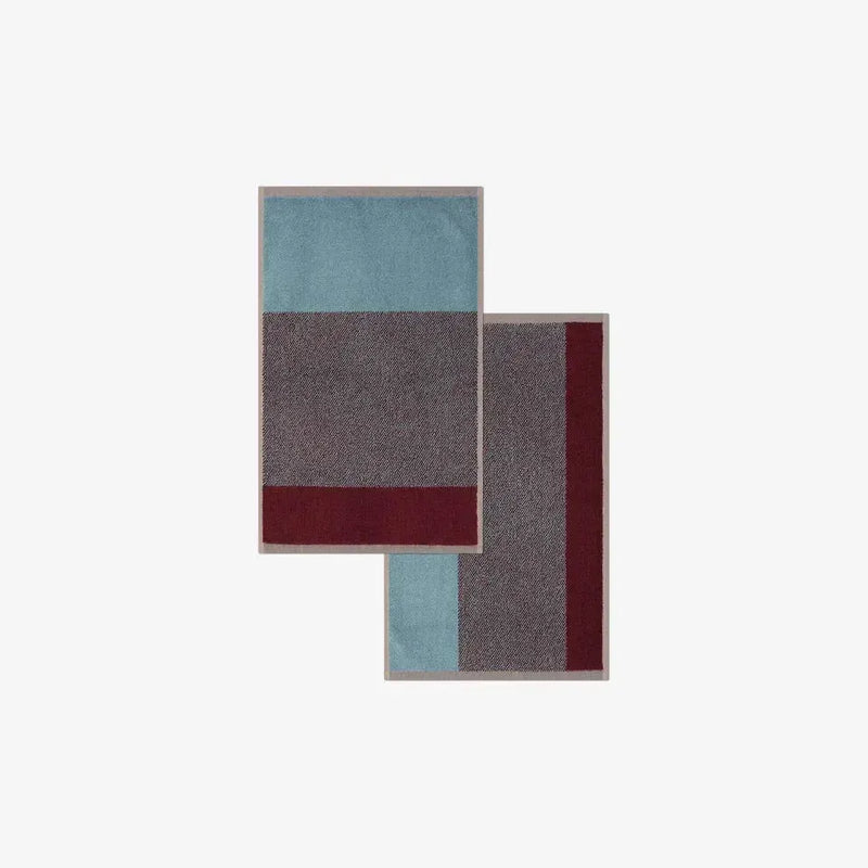 Suite702 Guest towels Set Blend Sky Blue/Bordeaux