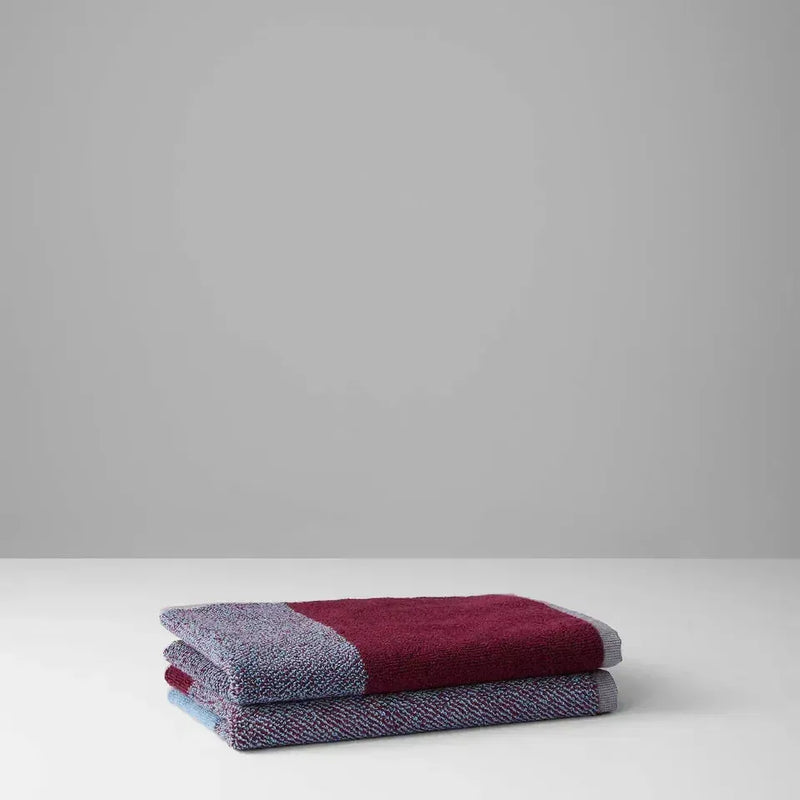 Suite702 Guest towels Set Blend Sky Blue/Bordeaux