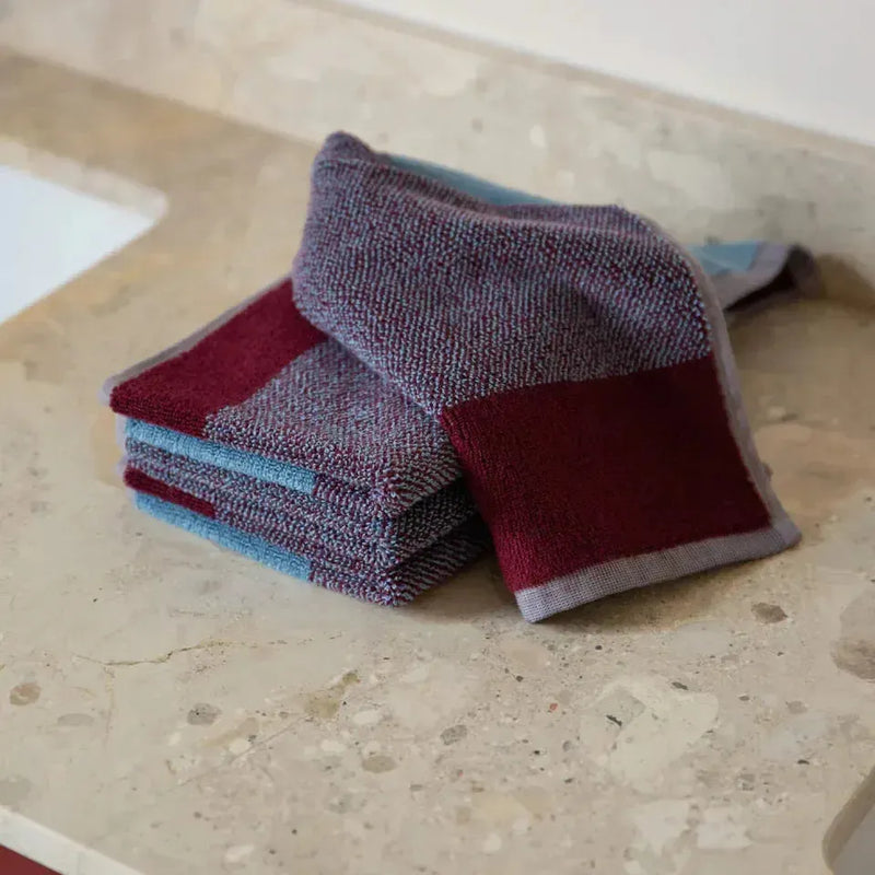 Suite702 Guest towels Set Blend Sky Blue/Bordeaux