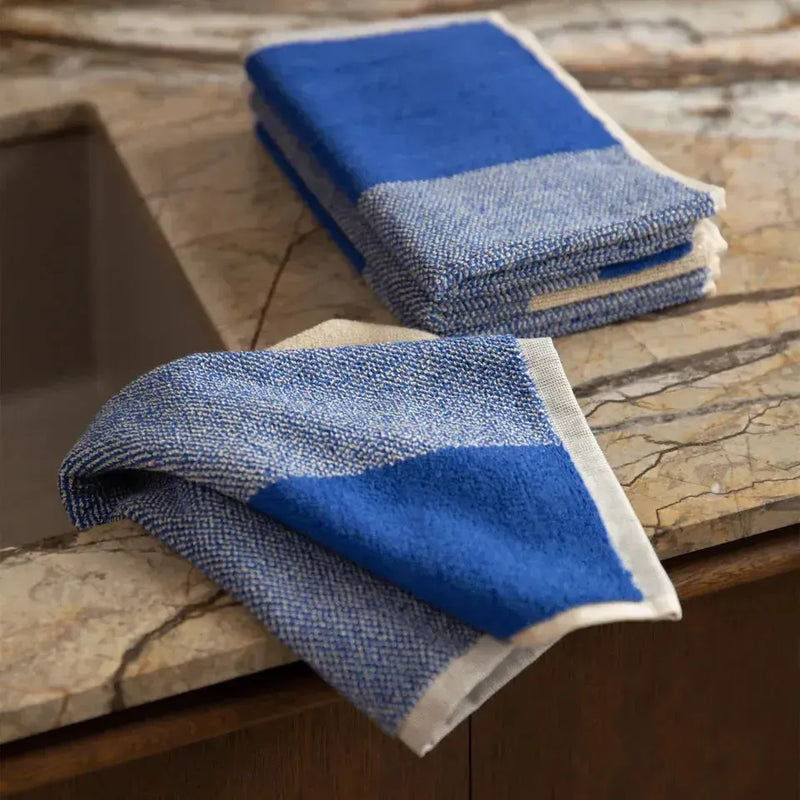 Suite702 Guest towels Set Blend Cobalt Blue/Ecru
