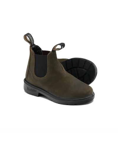Blundstone 2496 Kids Suede Dark Olive Boot