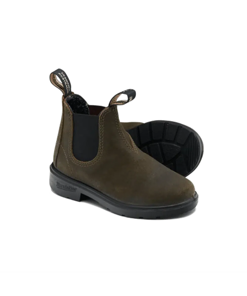 Blundstone 2496 Kids Suede Dark Olive Boot
