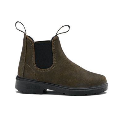 Blundstone 2496 Kids Suede Dark Olive Boot - Studio Play