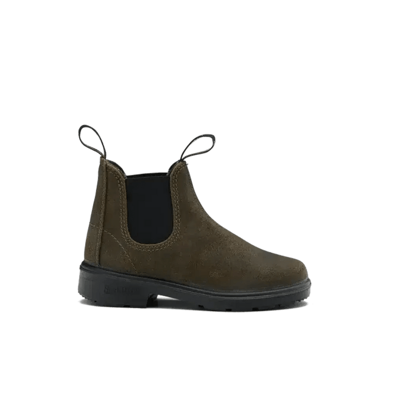 Blundstone 2496 Kids Suede Dark Olive Boot - Studio Play