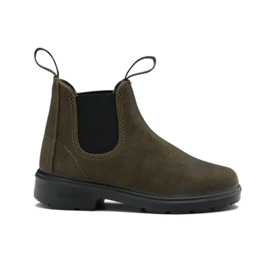Blundstone 2496 Kids Suede Dark Olive Boot