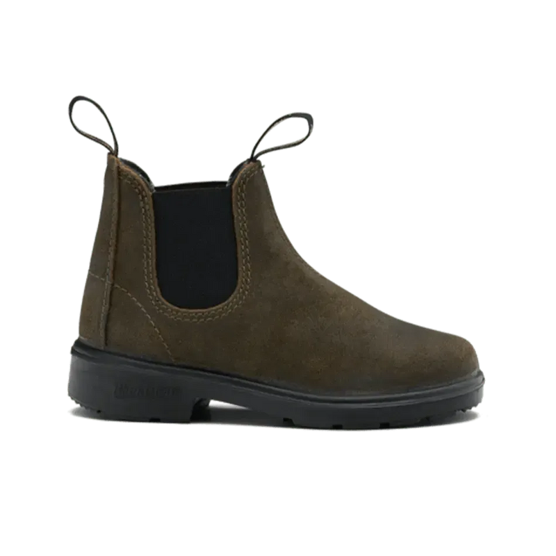 Blundstone 2496 Kids Suede Dark Olive Boot