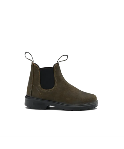 Blundstone 2496 Kids Suede Dark Olive Boot