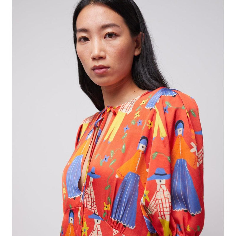 Bobo Choses ADULT Couples Print Satin Dress Red - Studio Play