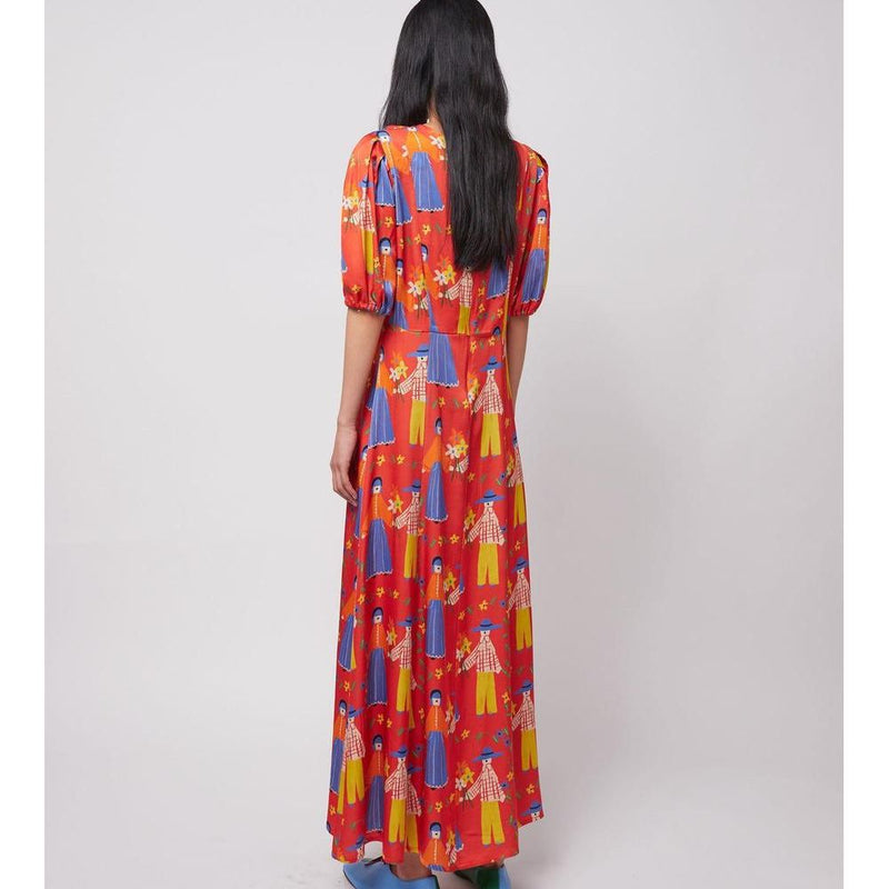 Bobo Choses ADULT Couples Print Satin Dress Red - Studio Play