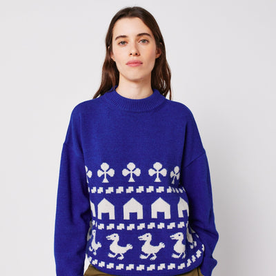 Bobo Choses ADULT Farm Jacquard Oversized Jumper - Studio Play