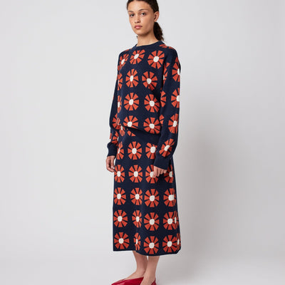 Bobo Choses ADULT Flower Jacquard Midi Knitted Skirt - Studio Play