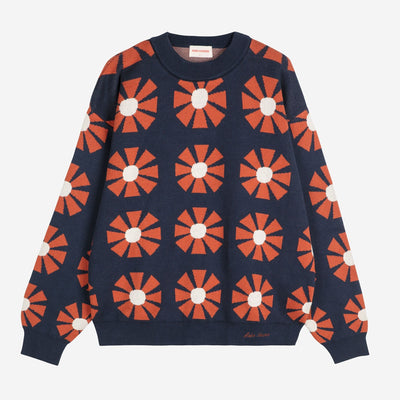 Bobo Choses ADULT Flower Jacquard Relaxed Jumper - Studio Play