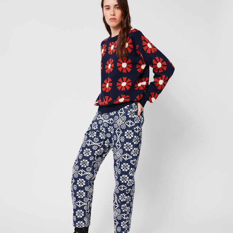 Bobo Choses ADULT Flower Jacquard Relaxed Jumper - Studio Play